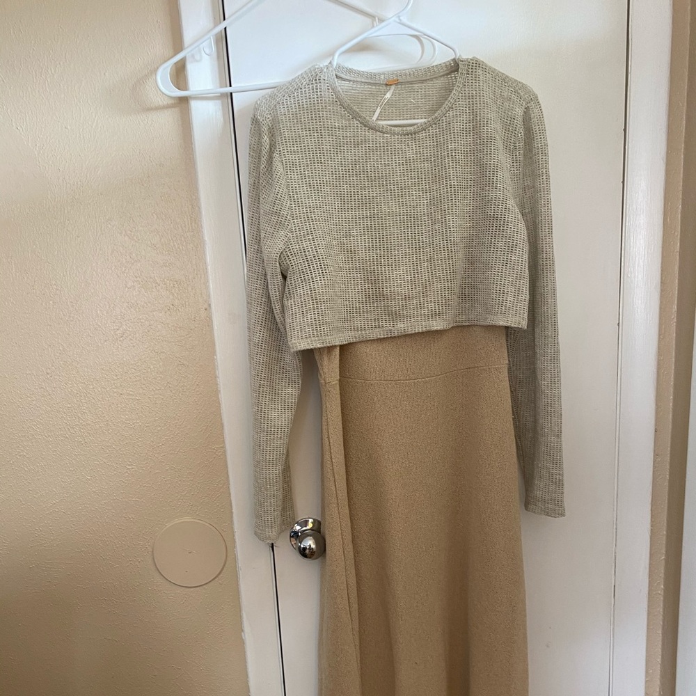 Free people sweater dress set